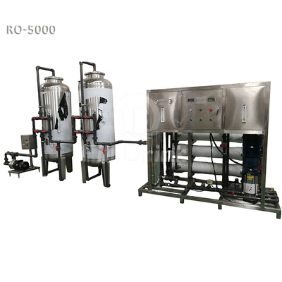 Membrane de RO du système Dow d'eau potable d'ultra-filtration de système de filtre d'eau de l'acier inoxydable 5000LPH uF